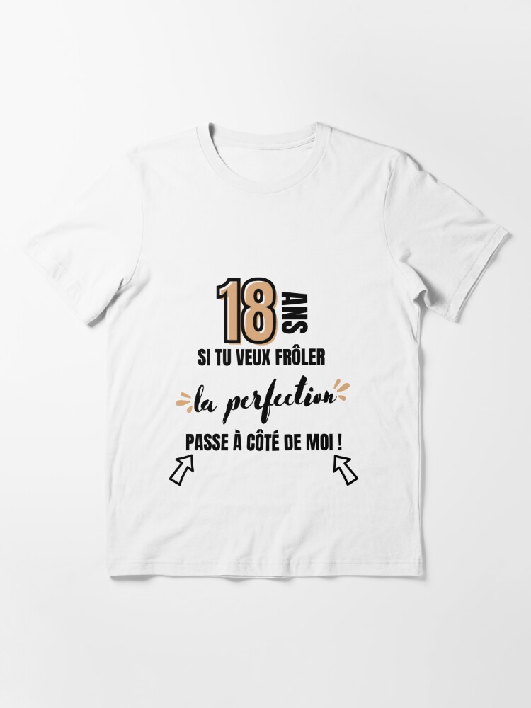 Femme Anniversaire 18 Ans Fille Cadeau Humour Drôle Fête T-Shirt