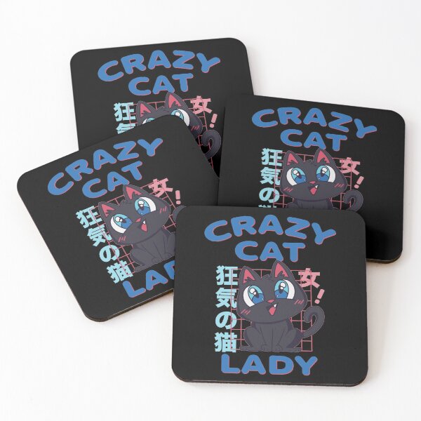 Item preview, Crazy Cat Lady Funny Anime Cat Lover Kitty Mom Kitten designed and sold by RJ-Art.