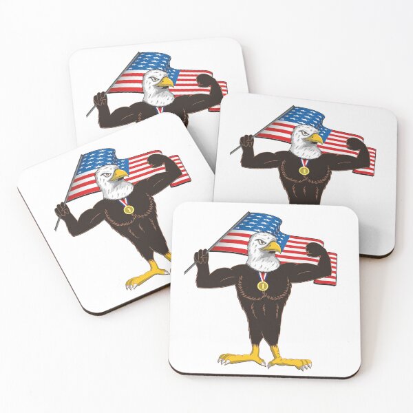 Item preview, American Flag Bald Eagle, First Place Medal USA designed and sold by SaliDesigner.