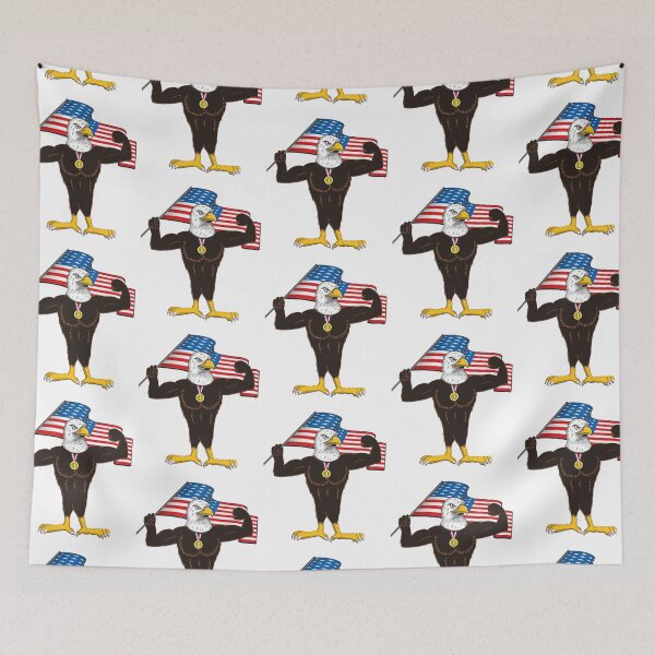 Item preview, American Flag Bald Eagle, First Place Medal USA designed and sold by SaliDesigner.