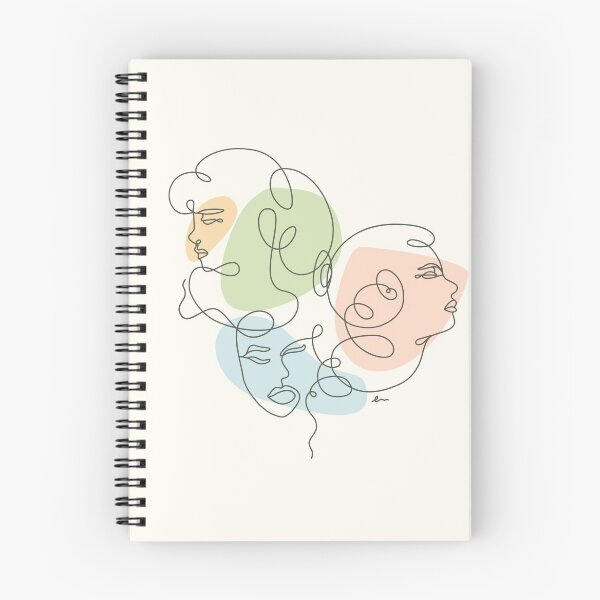 Item preview, Linear Art Abstract Portrait Three Girls designed and sold by makart2.