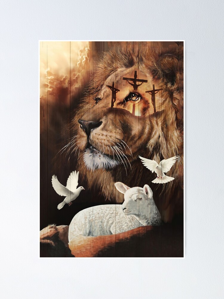 Lamb God Lion Judah Jesus Giant Poster Art Print 