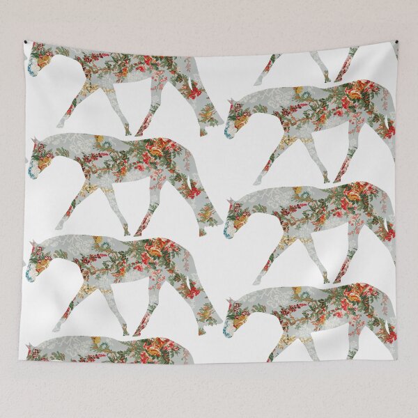 Item preview, Blue Vintage Floral Equestrian English Pleasure designed and sold by That Horse Girl.