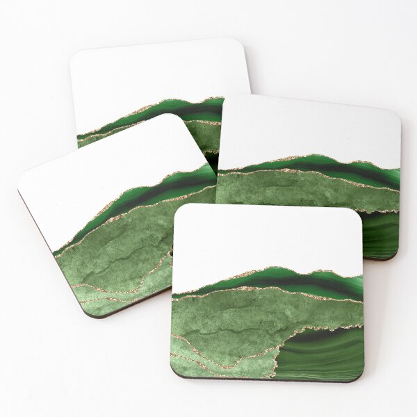 Item preview, Green and Gold Agate Slice designed and sold by WandaStar.