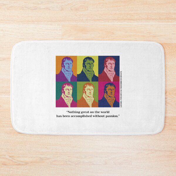 Item preview, pop art Hegel, Georg Wilhelm Friedrich Hegel, philosopher, quotes, Nothing great on the world has been accomplished without passion. designed and sold by challengecafe.