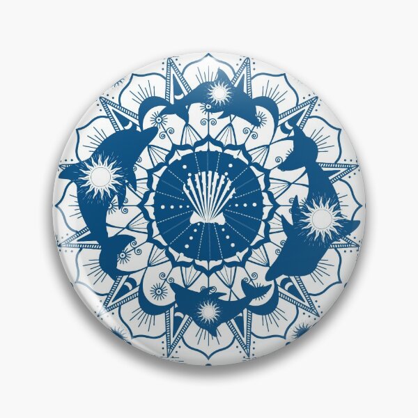 Item preview, Dolphin Seashell Magic Mandala designed and sold by fontspree.