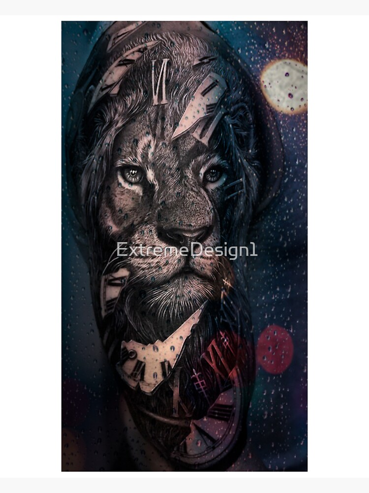 Space Lion tattoo by Pablo Ortiz Tattoo | Post 22827