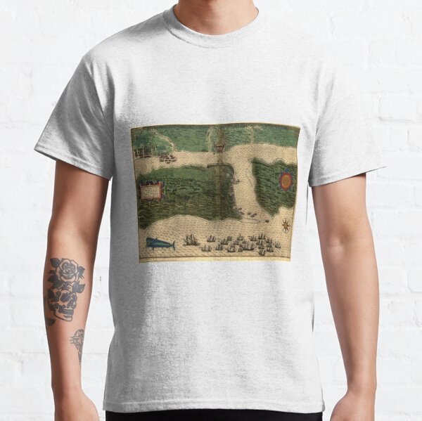 Vintage Map of St. Augustine Florida (1589) Classic T-Shirt