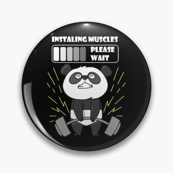 Item preview, Panda installing muscles in gym... designed and sold by Katheryna Sydoruk.