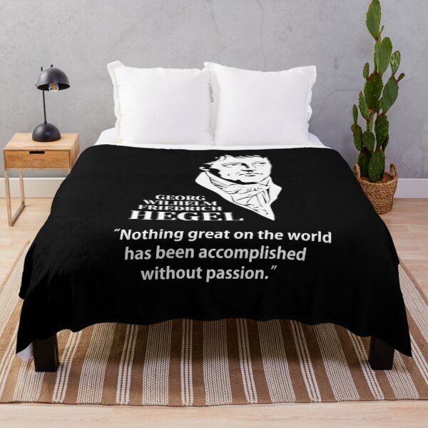 Item preview, Hegel, Georg Wilhelm Friedrich Hegel, philosopher, quotes, Nothing great on the world has been accomplished without passion.(small, black) designed and sold by challengecafe.