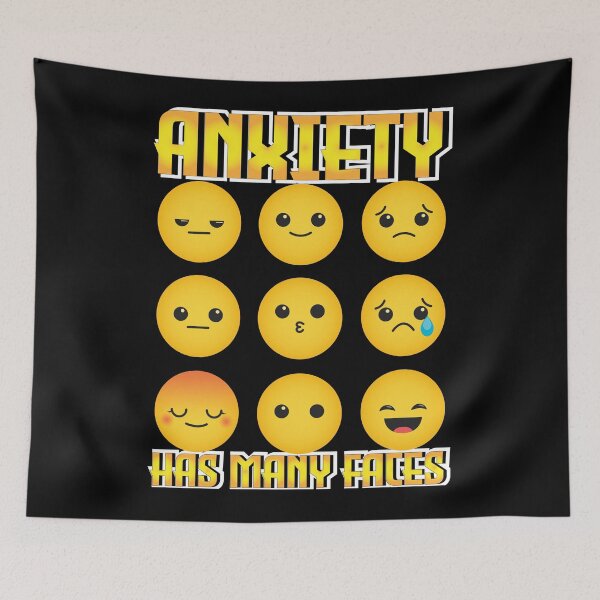 Item preview, Anxiety has many faces- mood swing anxiety quote designed and sold by Rajpramanik.
