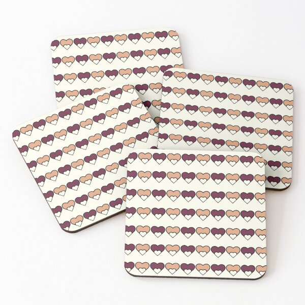 Item preview, maroon hearts pattern designed and sold by storefunnypets.