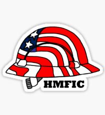 HMFIC Construction Hard Hat America Sticker