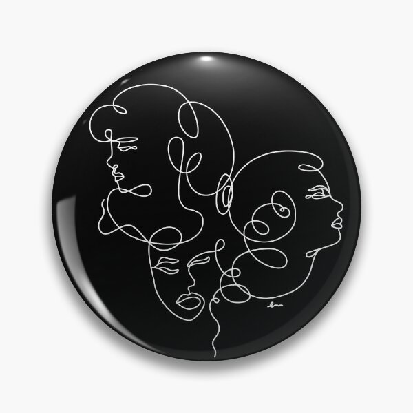 Item preview, Linear Art Abstract Portrait Three Girls 3 designed and sold by makart2.