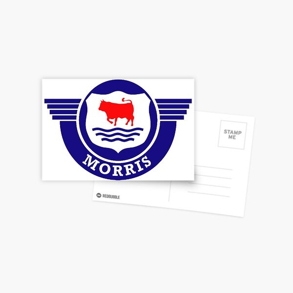 The Mighty Morris Cars Logo Postcard
