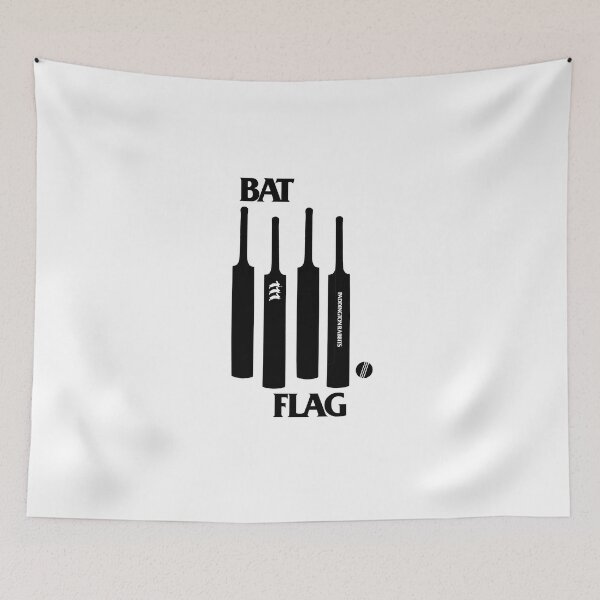 Item preview, Bat Flag Paddington Rabbits Hardcore Cricket Logo designed and sold by PadRabbits.