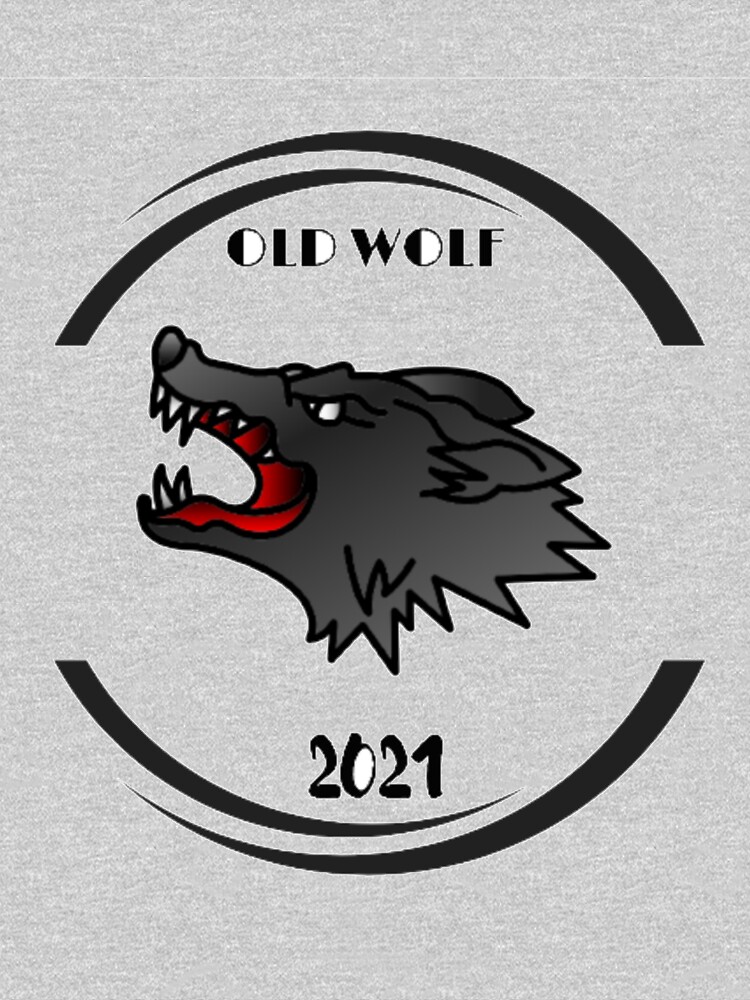 natural art wild old wolf - cartoon illustration by Marouane21
