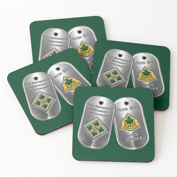 Item preview, 4th Infantry Division “Ivy Division Vintage Tags”  designed and sold by SoldierAlways.