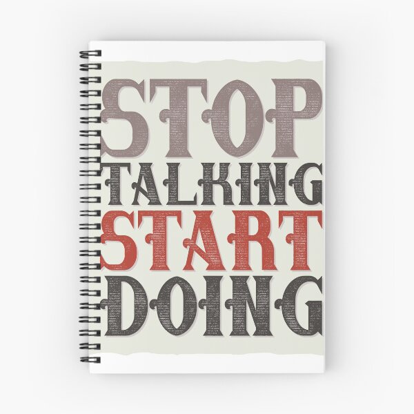 Item preview, motivational quote lettering stop talking start doing designed and sold by Sya Prints.