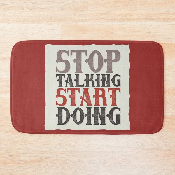 Item preview, motivational quote lettering stop talking start doing designed and sold by Sya Prints.
