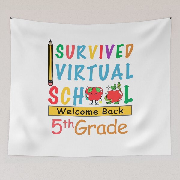 Item preview, i survived virtual school funny 5th grade teacher back to school 2021 i survived virtual teaching designed and sold by GoodyLeo.