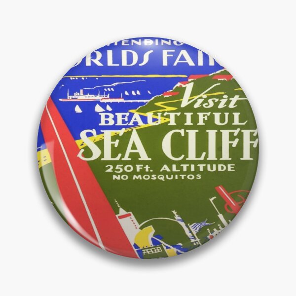 Item preview, Visit Sea Cliff Vintage Poster - Worlds Fair and Sea Cliff Restored Poster designed and sold by molamode.