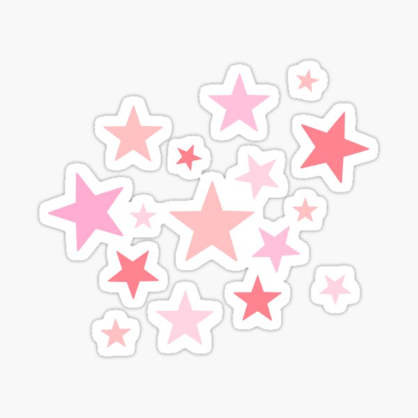 Pink Stars Aesthetic Sticker