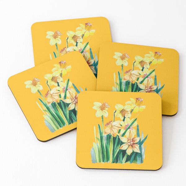 Item preview, Yellow Vintage daffodils, watercolor designed and sold by IngaDesign.