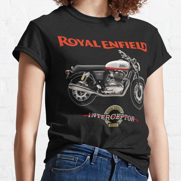Royal Enfield Motorcycle. CVBNM British Motorbike Retro T Shirt 