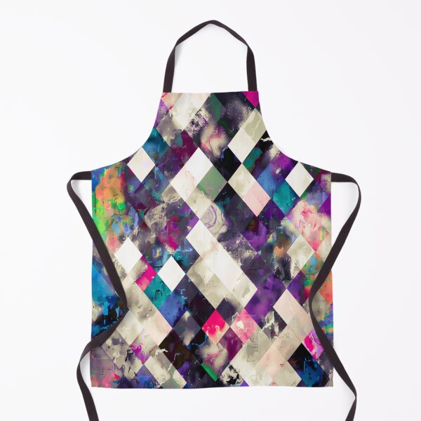Item preview, geometric pixel square pattern abstract art in purple pink blue designed and sold by Mrvell.
