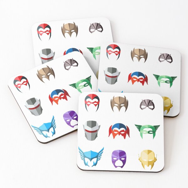 Item preview, super hero masks face flat style designed and sold by Sya Prints.