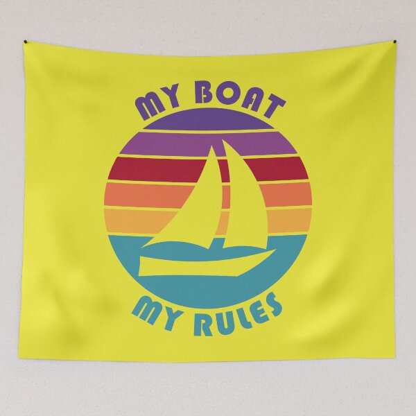 Item preview, Funny Boat My Boat My Rules Boat Owner Captain Sailing Humor designed and sold by TKsTees.