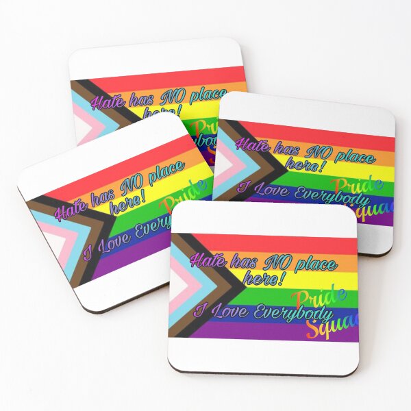 Item preview, Hate has no place here, I love everybody Pride month stickers, lgbtq pride flags designed and sold by Jessiecrow87.