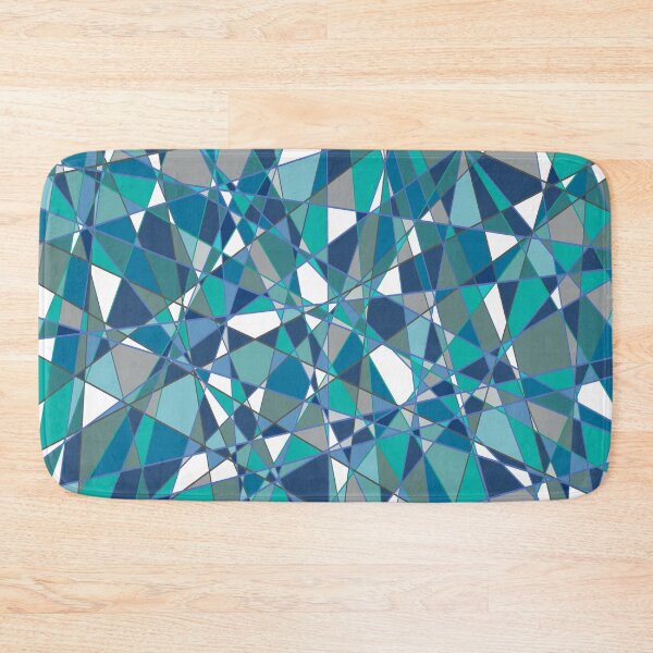 Item preview, Geometric Teal and Grey Abstract designed and sold by LashCreations.
