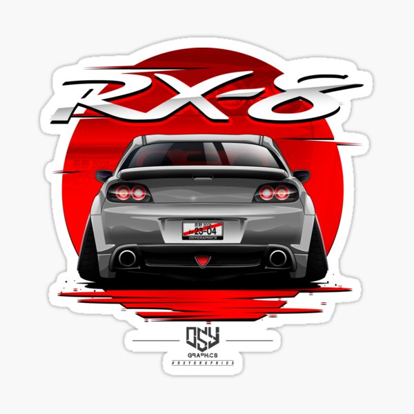 RX8 Rotary Slammed Wide Body (Grey) Sticker