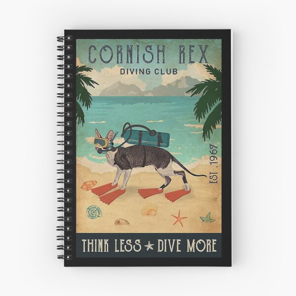 Item preview, Cornish Rex cat gift Vintage Diving Club designed and sold by Douglafa.