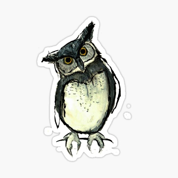 Sketchy owl Sticker