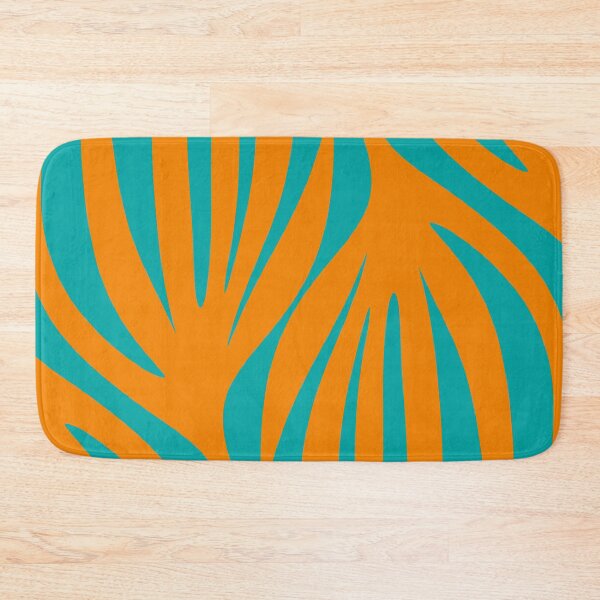 Item preview, Maldives Abstract Botanical Pattern in Orange and Turquoise Teal designed and sold by kierkegaard.