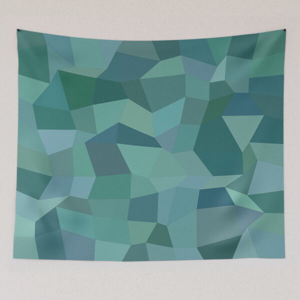 Item preview, Teal Polygon Modern Abstract Pattern designed and sold by LashCreations.