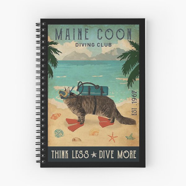 Item preview, Vintage Diving Club Maine Coon cat gift designed and sold by Douglafa.