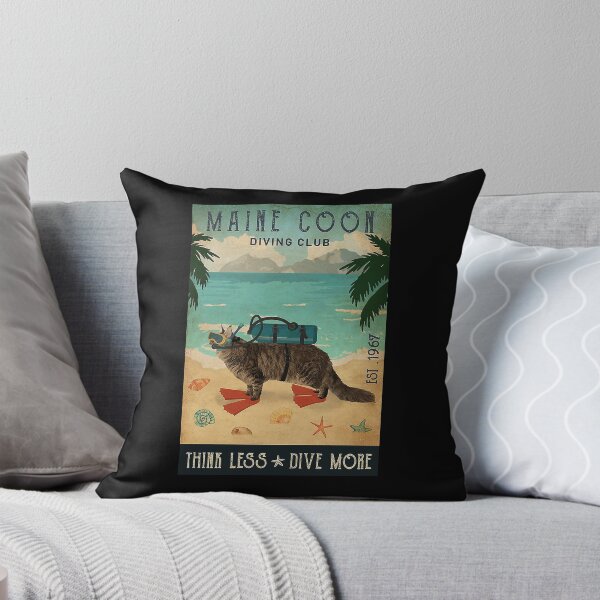 Item preview, Vintage Diving Club Maine Coon cat gift designed and sold by Douglafa.