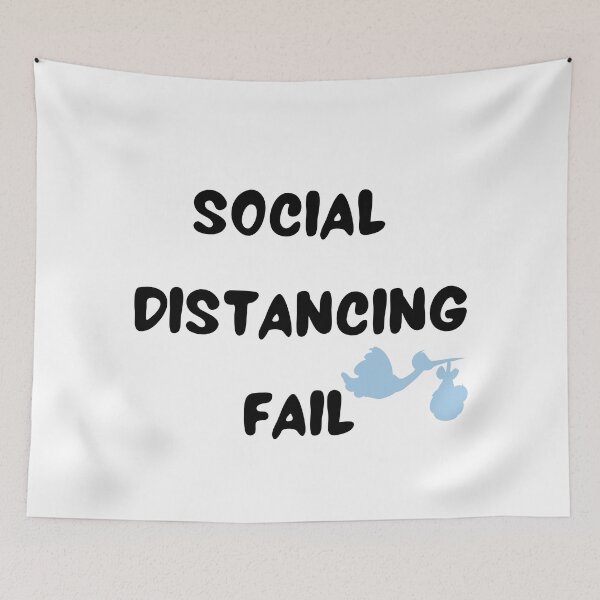 Item preview, Social Distancing Fail / Pregnancy Announcement  designed and sold by Aura __Print.