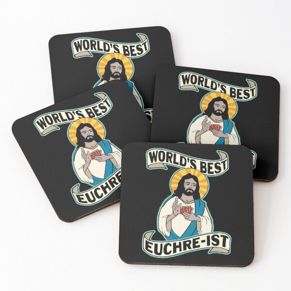 Item preview, Funny Euchre World's Best Euchre-ist Jesus Pun designed and sold by Huhnerdieb Apparel.