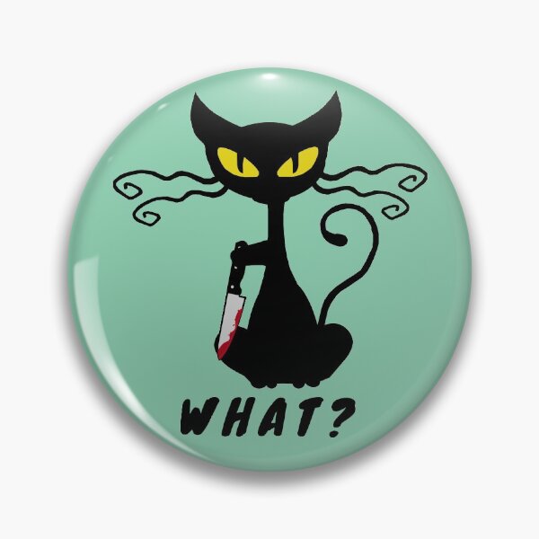 Item preview, Cat What? Murderous Black Cat With Knife  designed and sold by yoshra.