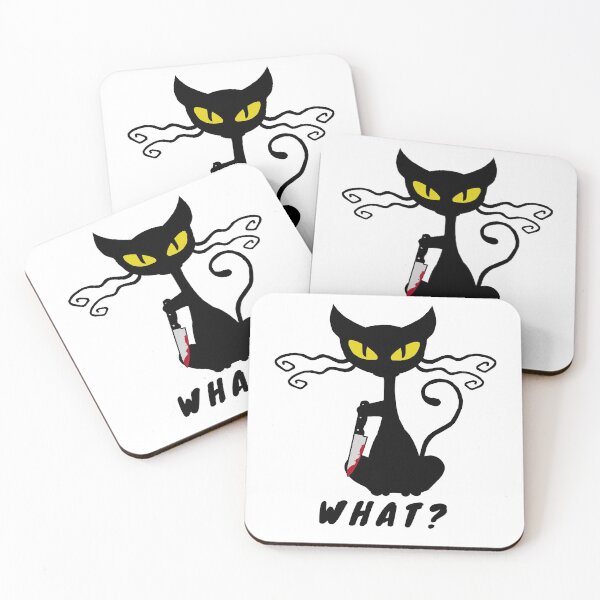 Item preview, Cat What? Murderous Black Cat With Knife  designed and sold by yoshra.