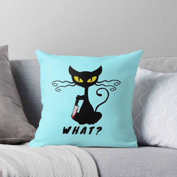 Item preview, Cat What? Murderous Black Cat With Knife  designed and sold by yoshra.