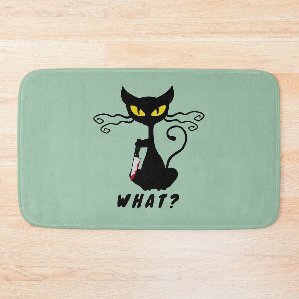 Item preview, Cat What? Murderous Black Cat With Knife  designed and sold by yoshra.