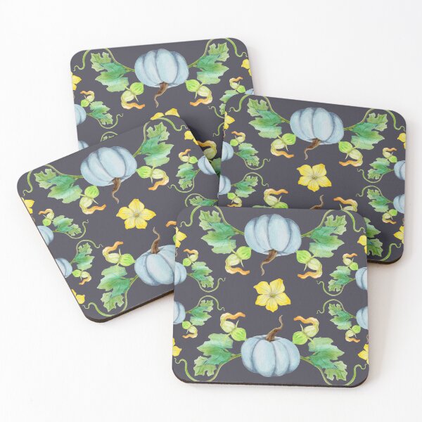 Item preview, Pumpkin Vines and Flowers Watercolor Pattern designed and sold by Casey Wilkinson.