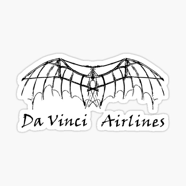 Vista previa del artículo con la obra «Da Vinci Airlines», diseñado y vendido por Bernat Comes.