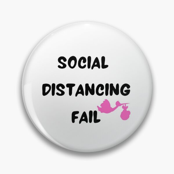Item preview,  Social Distancing Fail Funny Cute Letter Print Pregnancy Announcement  designed and sold by Aura __Print.